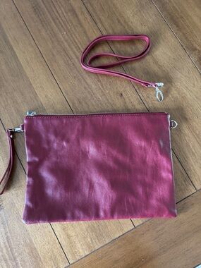 Women's Wristlet Clutch - Deep Berry Pink
